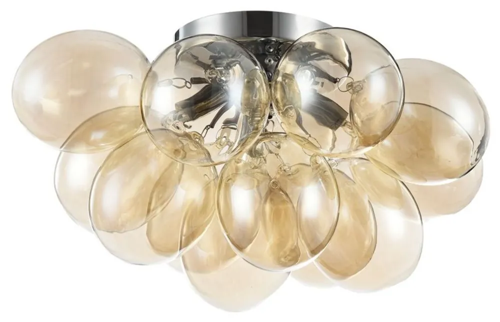 Casa Padrino luce di copertura cognac / argento 38 x 38 x H. 25 cm - Luce di Copertura Soggiorno Schnäppchen