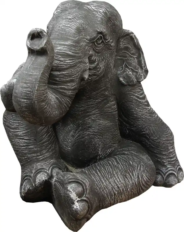 Casa Padrino Luxury Sculpture Elephant Grigio scuro 55 x 53 x H. 53 cm - Edizione limitata Zertifiziert