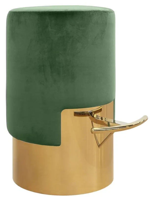 Casa Padrino sgabello da bar di lusso verde / oro Ø 46 x H. 76 cm - Mobile da Bar Preiswert