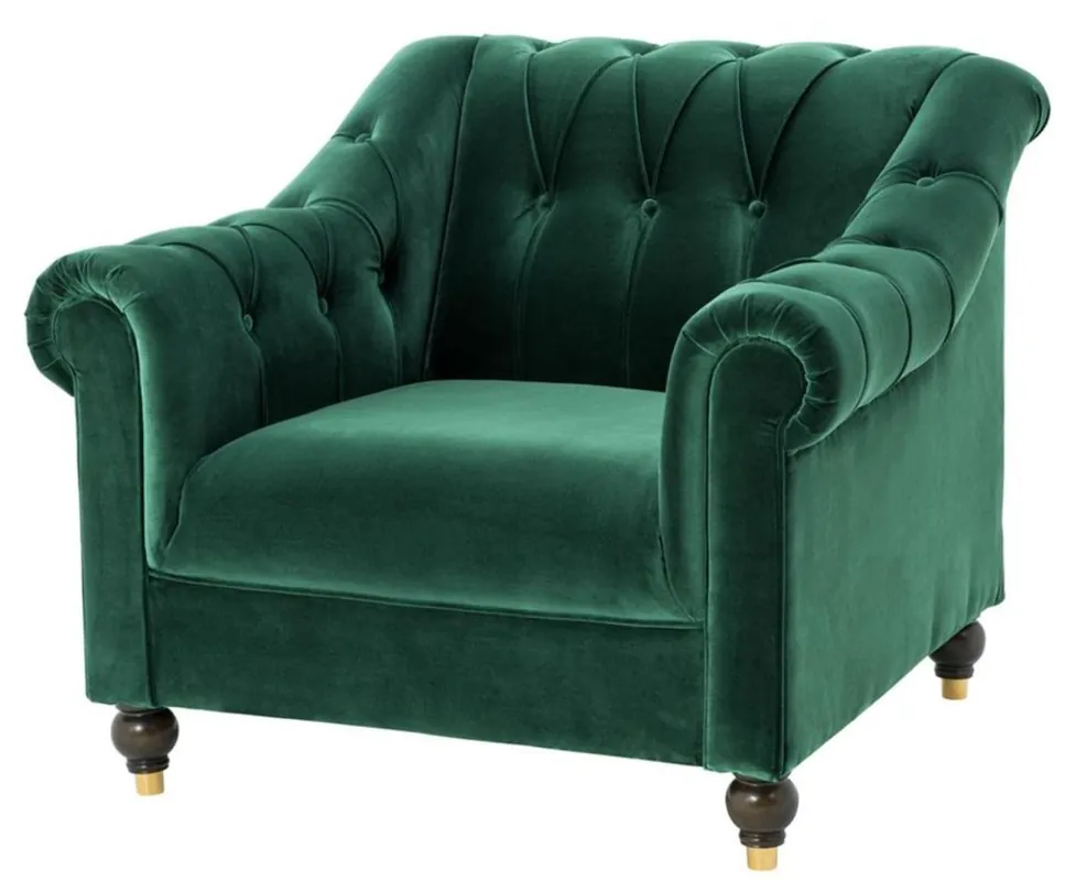 Casa Padrino poltrona chesterfield di lusso verde 99 x 90 x H. 81,5 cm - Edizione Limitata Direktkauf
