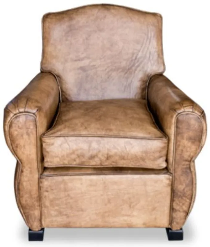 Angebot Casa Padrino poltrona da salotto in pelle di lusso vintage marrone chiaro 80 x 88 x H. 86 cm - Mobili in Vera Pelle