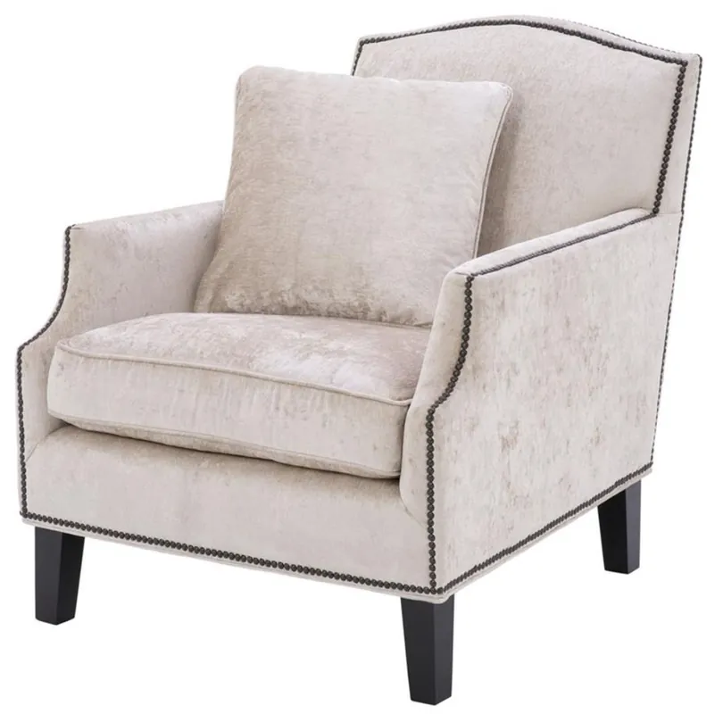 Casa Padrino poltrona da salotto di lusso crema / nero 79 x 98 x H. 90 cm - Edizione Limitata Preisreduziert