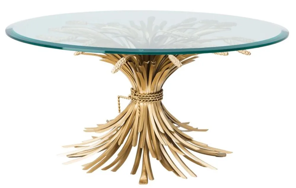 Sonderaktion Casa Padrino tavolino di lusso oro antico Ø 90 x H. 43 cm - Mobili di Design