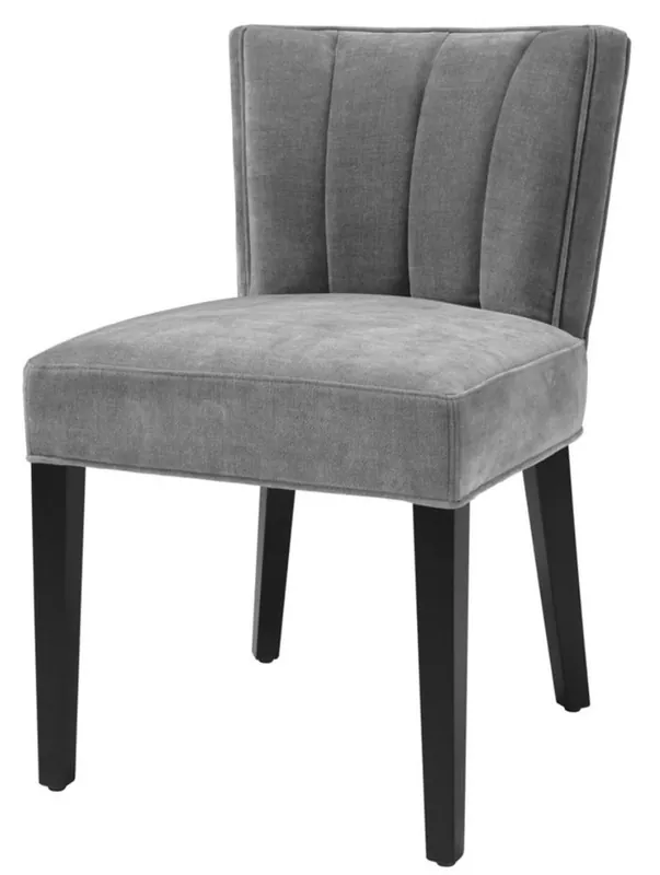 Casa Padrino sedia da pranzo di lusso grigio / nero 51 x 62 x H. 82 cm - Arredamento di Lusso per la Sala da Pranzo Billig