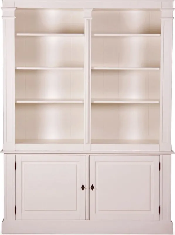 Pensile Casa Padrino stile country antico bianco 160 x 48 x h 215 cm - mobili in stile country - libreria Top-Angebot
