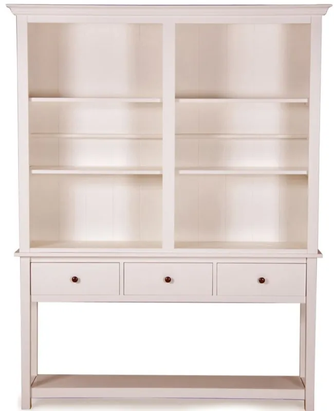 Bestpreis Casa Padrino stile country armadio aperto bianco antico con tre cassetti 158 x 40 x H. 220 cm - armadio soggiorno in stile country
