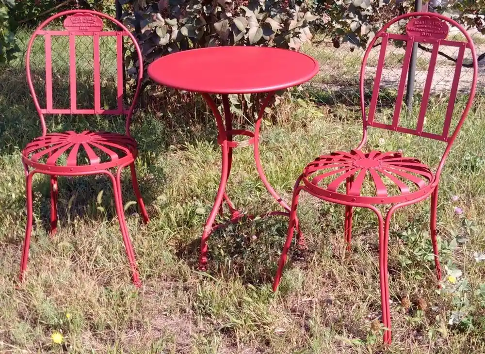 Casa Padrino Art Nouveau Garden Furniture Set - Different Colors - Garden Table & 2 Garden Chairs in Art Nouveau Preis Gesenkt