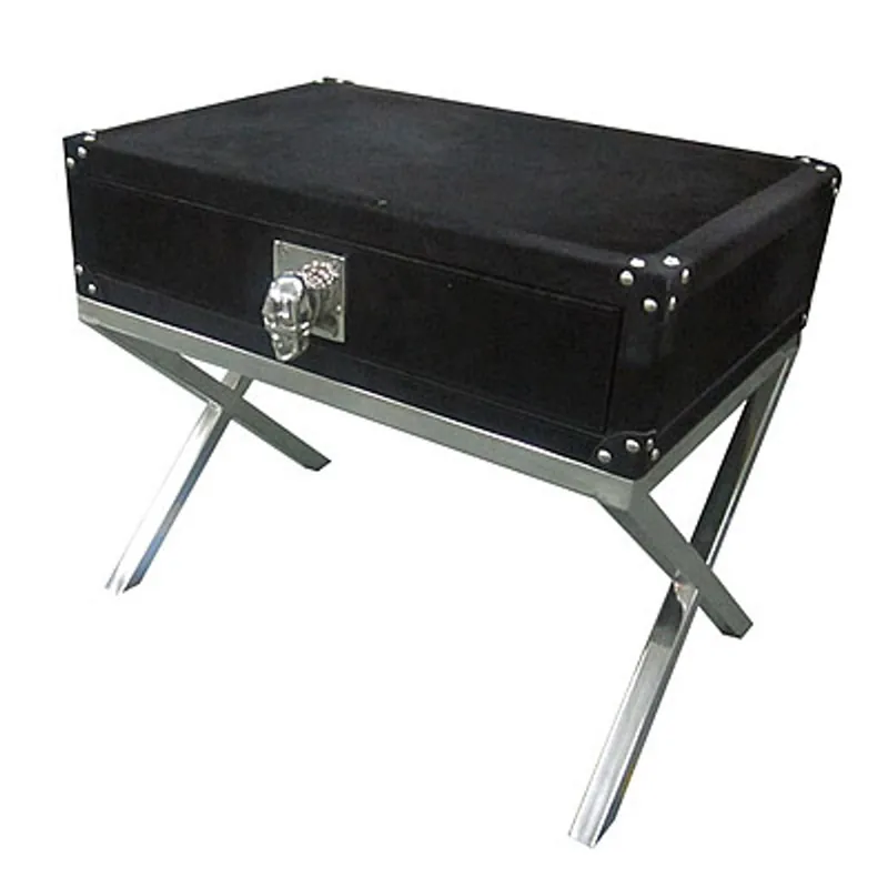 Teschio console Casa Padrino con eco-pelliccia nera 60x40x50cm Markenware