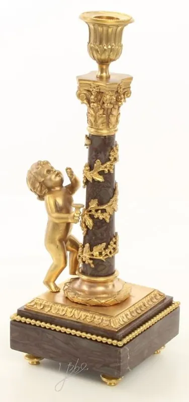 Casa Padrino Portacandele Art Nouveau Oro / Nero 11 x 12,4 x H. 31,5 cm - Decorazione Barocca e Art Nouveau Garantierte Lieferung