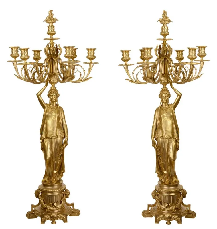 Casa Padrino Candeliere Barocco Oro 37,5 x 32,5 x H. 86 cm - Elegante e Sontuoso Preiswert