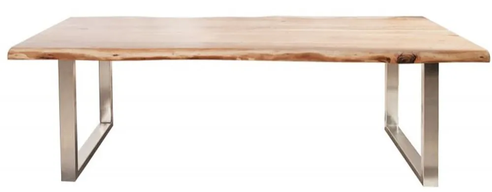 Tavolo da pranzo in legno massello di design Casa Padrino Naturale - Acacia - 200 x 100 x H.80 cm - Realizzato in legno di acacia massiccio Mega-Angebot