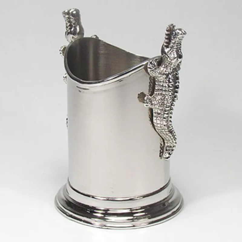 Nur Heute Porta bottiglie da vino da tavolo Casa Padrino altezza con coccodrilli H 19 cm, diametro 12 cm - portabottiglie vino refrigerato portabottiglie portabottiglie portabottiglie