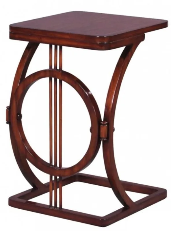 Casa Padrino Art Deco Snack Tavolino / Tavolino in Mogano Marrone 40 x 40 x H. 62 cm - Mobili di Lusso Must-Have