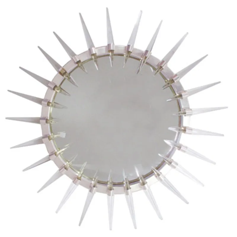 Nur Heute Casa Padrino luxury Art - Specchio decò argento Ø 80 cm - specchio a muro - decorazione soggiorno