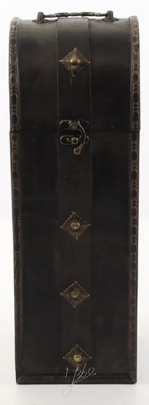 Casa Padrino Porta Vino / Scatola Vino Art Deco Nero 14,5 x 12,5 x H. 37 cm - Cassa in Legno Online Kaufen