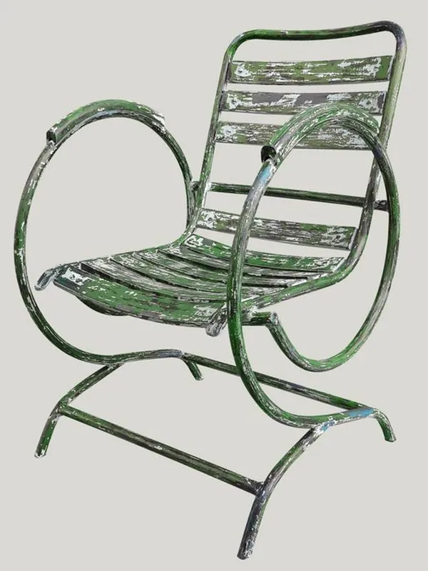 Casa Padrino sedia da giardino Art Nouveau con braccioli verde antico 60 x 45 x H. 85 cm - Mobili da Giardino Fatti a Mano Beliebt