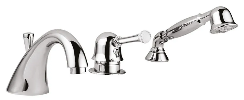 Angebot Vasche da bagno di lusso vasca da bagno 3 fori con cristallo Swarovski Crystal Argento- Bagno di Lusso Rubinetti per Vasca Made in Italy