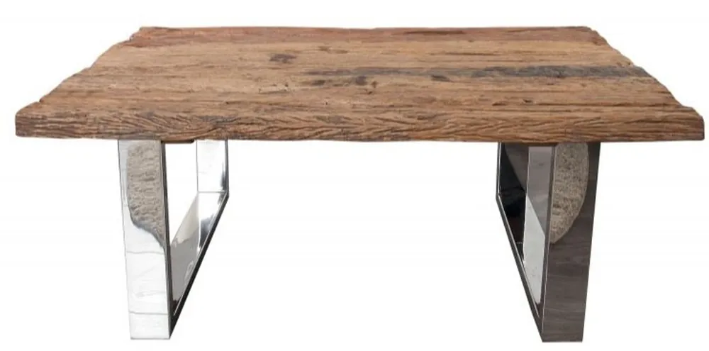 Bestpreis Tavolino da salotto in legno massello di design Casa Padrino nature 110 x H. 45 cm - tavolo da salotto