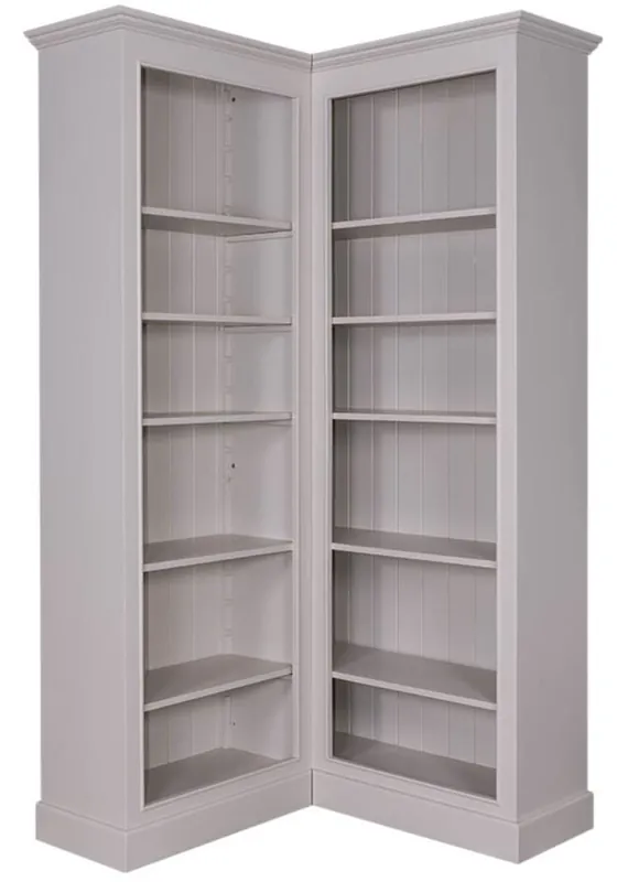 Casa Padrino gabinetto dei libri ad angolo in stile country grigio 108 x 108 x H. 210 cm - Armadio ad Angolo in Stile Country Angebot