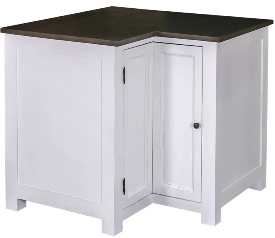 Casa Padrino mobile da cucina stile country bianco / nero 98 x 98 x H. 90 cm - Mobile da Cucina in Stile Country con Anta Rabatt