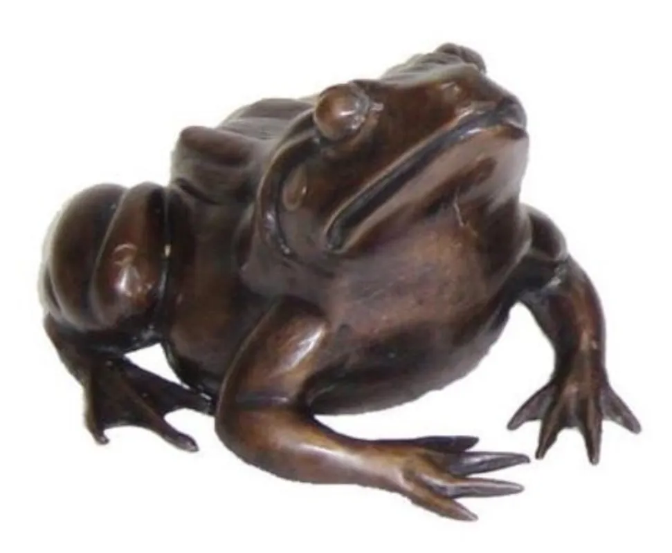Garantierte Lieferung Casa Padrino decorazione di lusso bronzo rana 24 x 30 x H. 16 cm - Lussuosa Figura in Bronzo