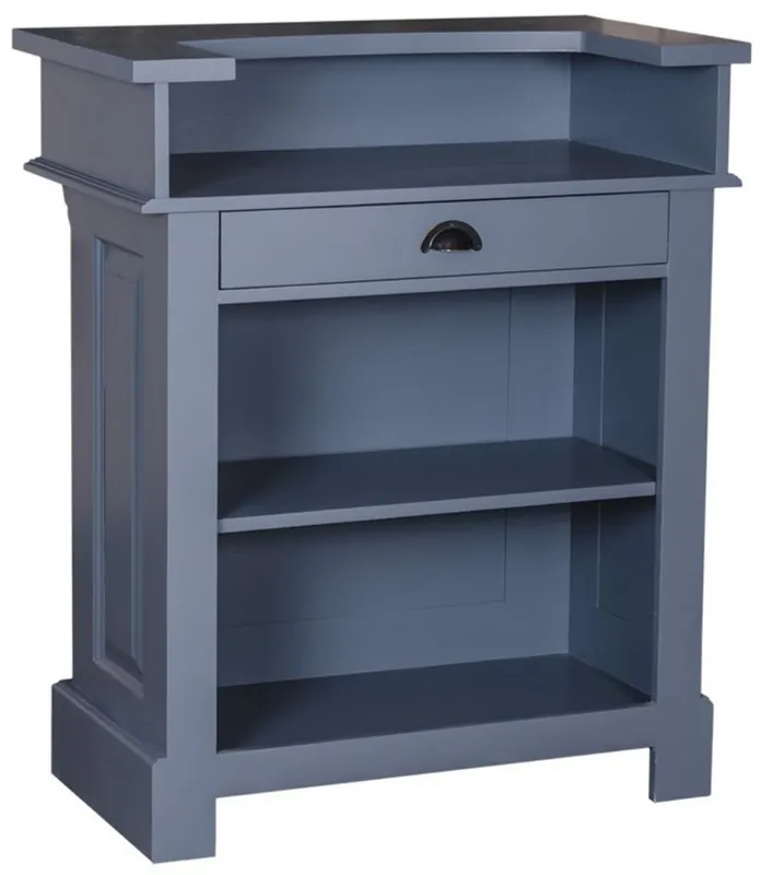 Casa Padrino tavolo da bar in stile country blu 90 x 51 x H. 107 cm - Contro Tavolo in Legno Massello con Cassetto Jetzt Kaufen