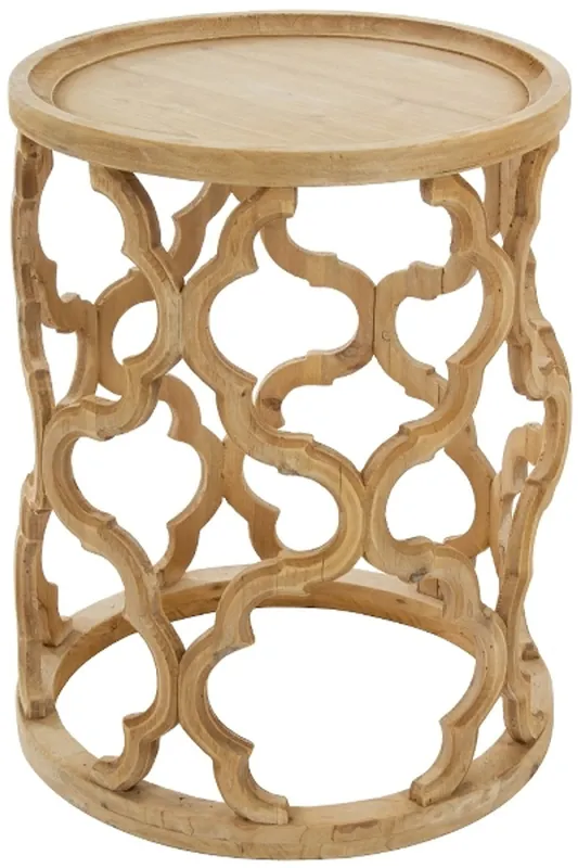 Garantierte Lieferung Casa Padrino tavolino di design colori naturali Ø 40 x H. 54 cm - Tavolino Rotondo Moderno in Legno