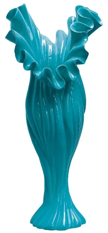 Neuheit Vaso di fiori di design di Casa Padrino blu B. 33 cm altezza 81 cm - Dekovase