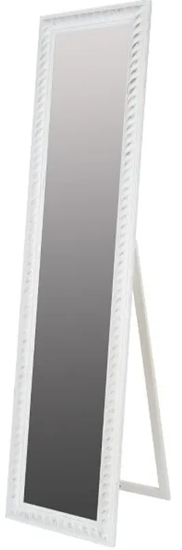 Direkt Vom Hersteller Casa Padrino Specchio da appoggio barocco bianco con bellissima cornice in corda anticata bianca H. 180 cm - fatto a mano