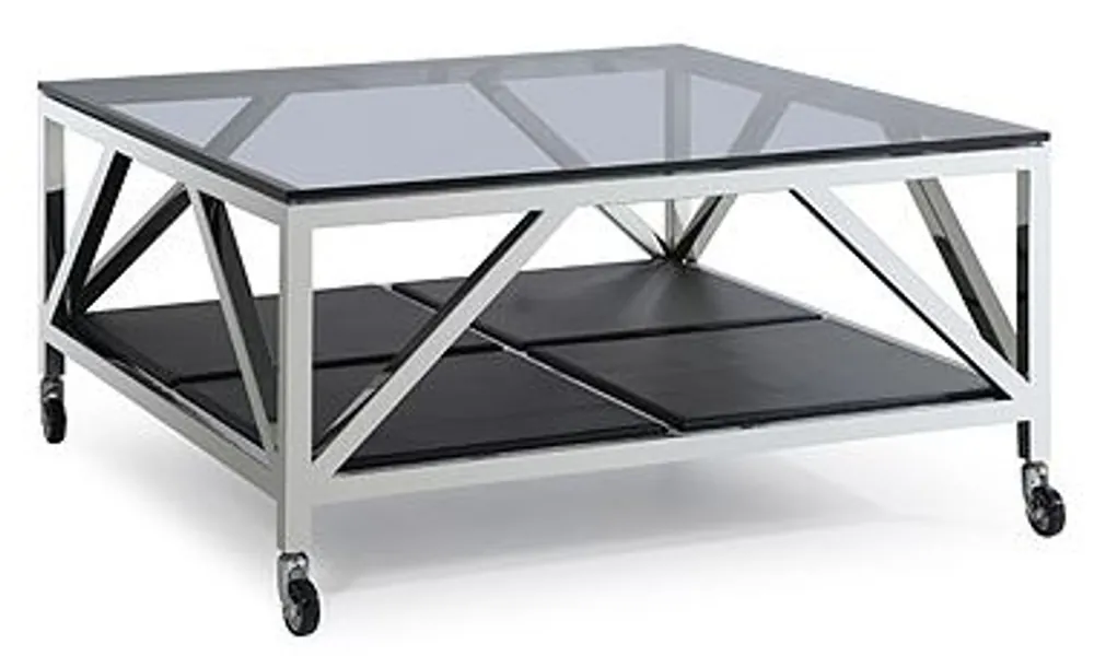 Knallerangebot Tavolino da salotto di lusso Casa Padrino argento 100 x 100 x h 50 cm - mobili per soggiorno