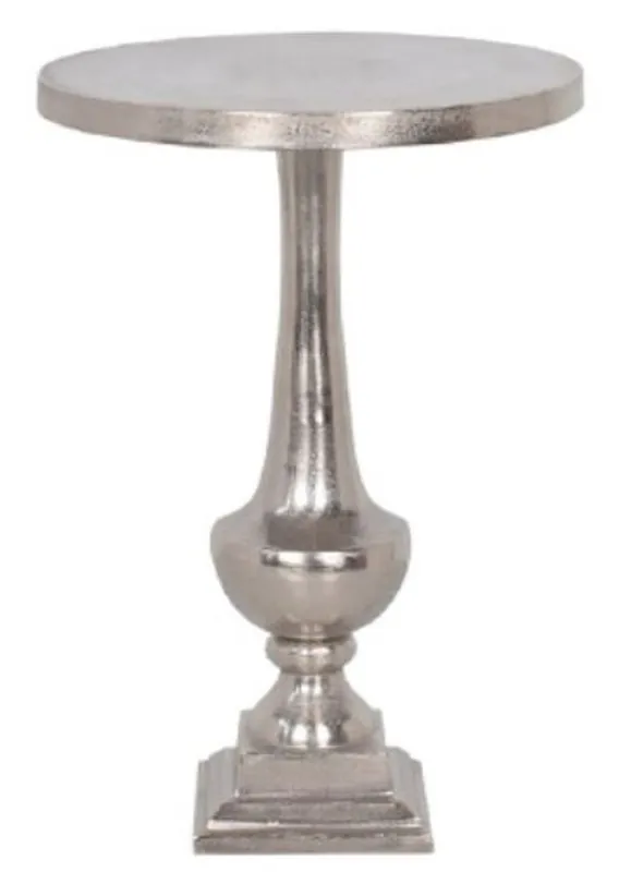 Casa Padrino tavolino in stile barocco argento Ø 39 x H. 55 cm - Tavolo Rotondo in Alluminio Rabatt
