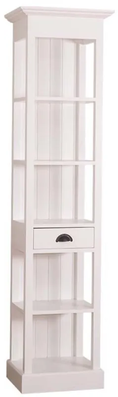 Sonderaktion Country Padrino scaffale con cassetto bianco 50 x 39 x H. 197 cm - Mobili in Stile Country