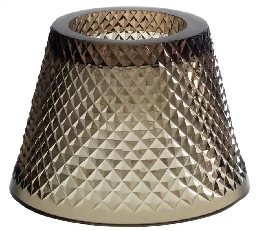 Casa Padrino paralume portacandele tealight in vetro marrone Ø 15 x H. 12,5 cm - Accessori di Lusso Nur Für Kurze Zeit