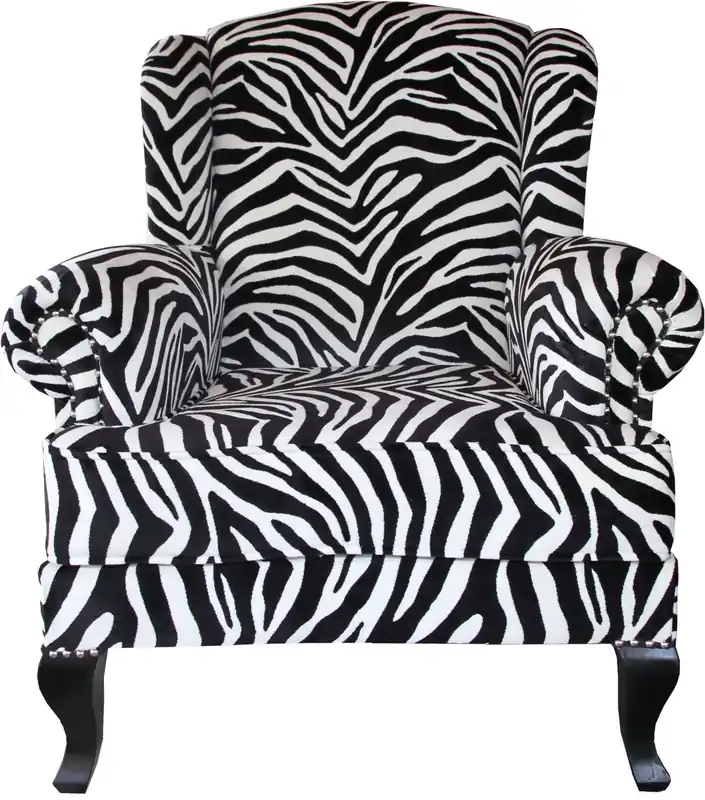 Sale Poltrona Padrino Luxury Designer Chesterfield Ears Poltrona Zebra - Club Furniture - Edizione Limitata