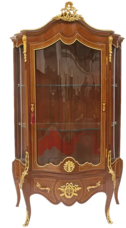 Vetrina Casa Padrino Baroque 107 x 56 x h 197 cm - Mobili barocchi - Vetrina armadietto - Armadio soggiorno Schnäppchen