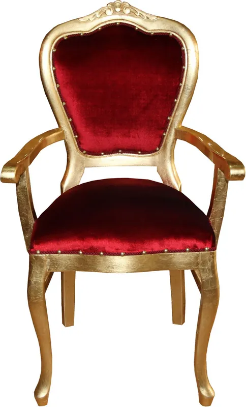 Sedia da donna di lusso barocca Casa Padrino con braccioli Bordeaux / Oro - Sedia da toeletta da donna - Edizione limitata Billig
