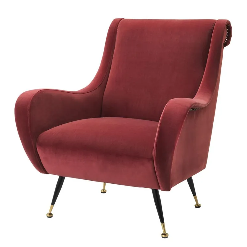 Begrenztes Angebot Poltrona da salotto dell'hotel di lusso Casa Padrino Dark Red 80 x 90 x H. 88 cm - Mobili hotel