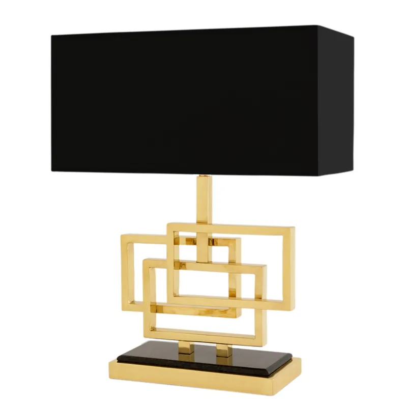 Begrenztes Angebot Lampada da tavolo di lusso Casa Padrino oro / paralume nero 48 x 40 cm - Lampada - Collezione Luxury