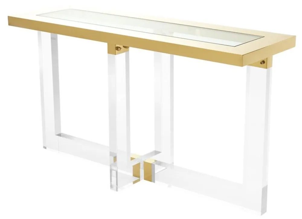 Zertifiziert Casa Padrino Consolle Oro 140 x 45 x H. 78 cm - Mobili di Lusso