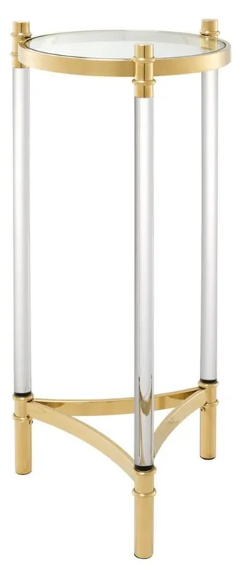 Casa Padrino tavolino / tavolo da fiori oro Ø 41 x H. 90,5 cm - Qualità di Lusso Bestseller
