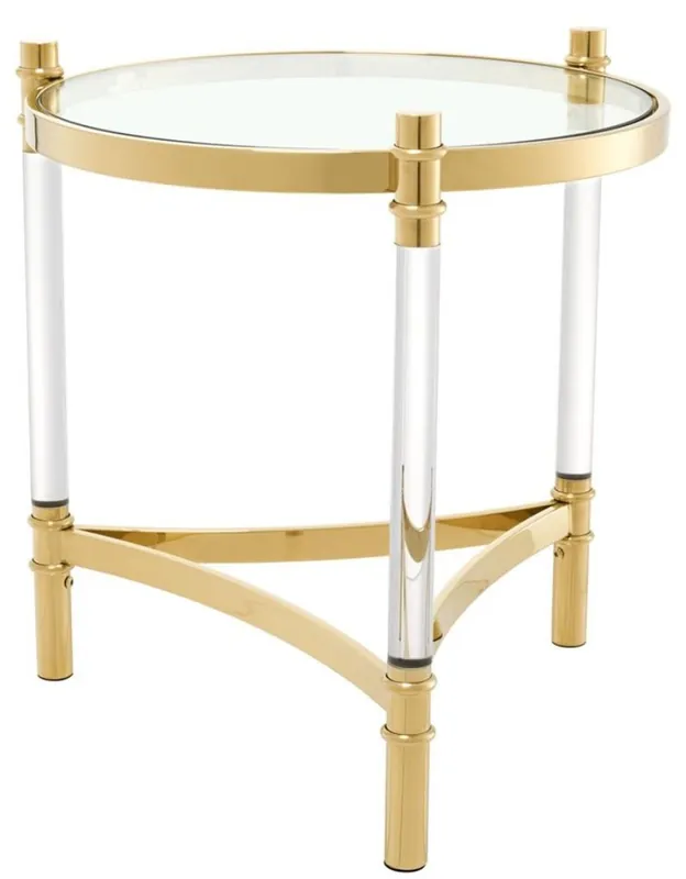 Billig Casa Padrino tavolino da salotto oro Ø 50 x H. 55 cm - Collezione di Lusso