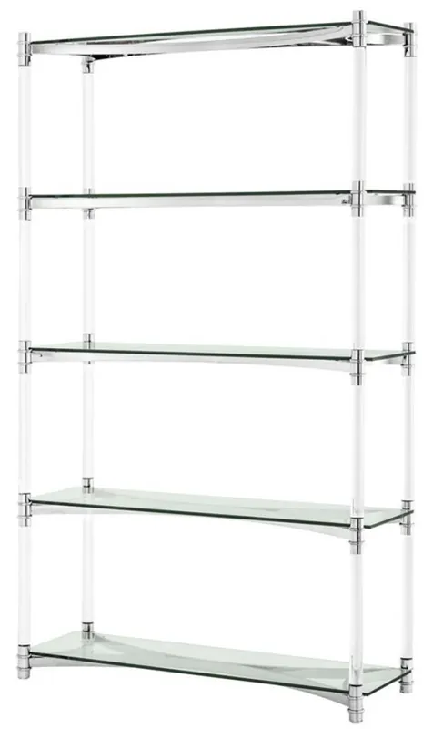 Casa Padrino cabinet soggiorno / cabinet mensola argento 117 x 41 x H. 200 cm - Arredamento di Lusso Must-Have