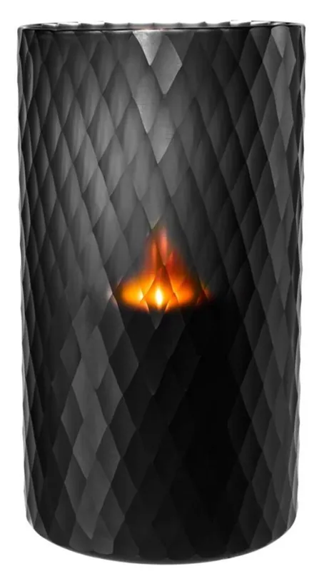 Direktkauf Casa Padrino Portacandele in Vetro Nero Ø 20 x H. 36 cm - Portacandele di Lusso