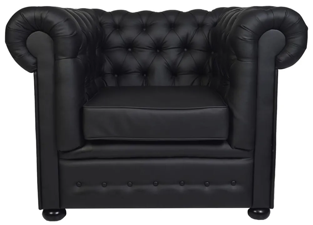 Casa Padrino poltrona di lusso in vera pelle 115 x 93 x H. 84 cm - Vari Colori - Mobili Chesterfield Bestseller
