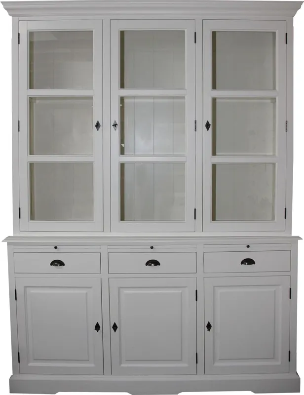 Mobile da cucina stile country Casa Padrino bianco 167 x 51 x H. 219 cm - Mobile da cucina 2 pezzi Markenprodukt