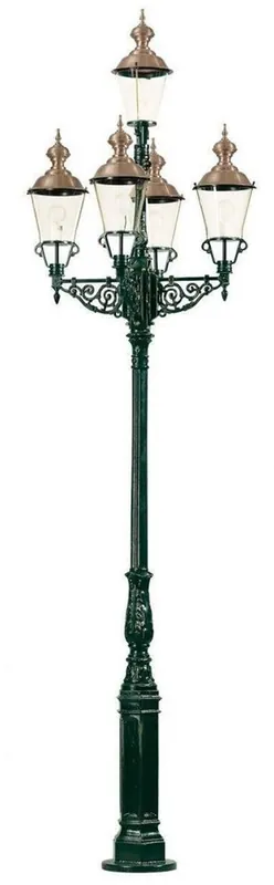 Aktuell Casa Padrino lanterna da giardino verde / rame Ø 103 x H. 375 cm - Lampada da Giardino Nostalgica