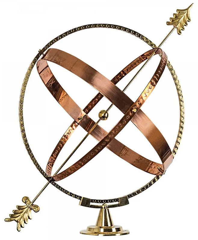 Casa Padrino Orologio Solare Oro / Rame Ø 50 x H. 60 cm - Decorazione da Giardino Nostalgico Jetzt Bestellen