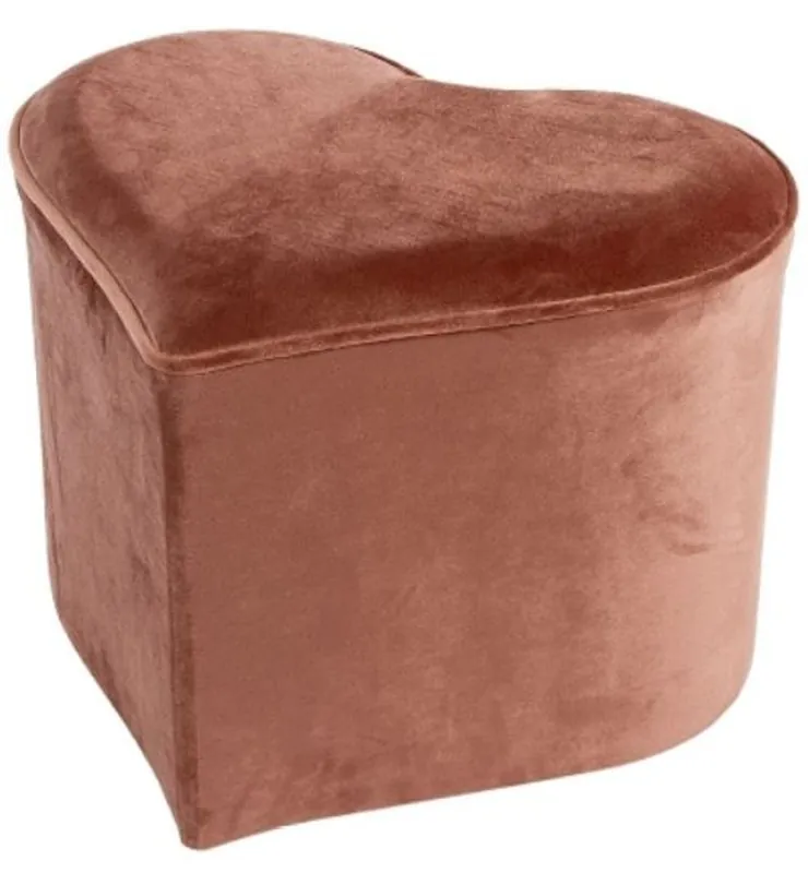 Casa Padrino sgabello cuore di design rosa 46 x 40 x H. 54 cm - Sgabello deco di Lusso a Forma di Cuore Aktuell