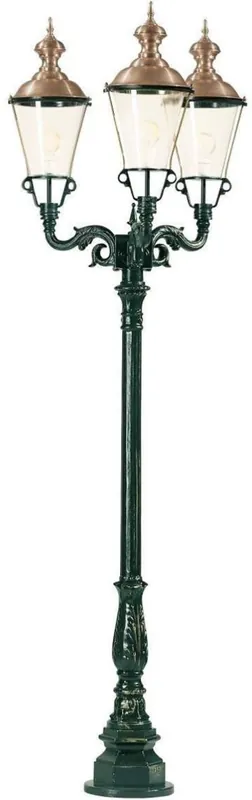 Direktkauf Casa Padrino Lanterna da Giardino Art Nouveau 83 x 83 x H. 248 cm - Vari Colori - Lampada da Terra per Esterni con Ingresso di Lusso