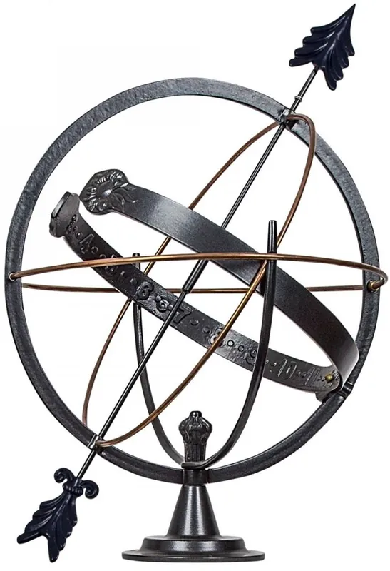 Casa Padrino Art Nouveau Garden Deco Meridiana Antracite / Rame Ø 45 x H. 50 cm - Arredamento da Giardino di Lusso Neu Im Sortiment